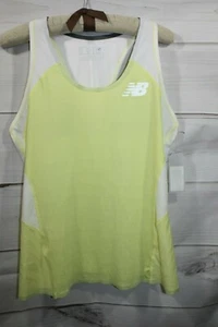 Women's New Balance Danielle Color Block Tank Yellow & White SIZE MEDIUM NWT - Picture 1 of 4