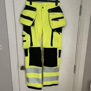 Blaklader 1997 Hi-Vis 4-Way Stretch Holster Pocket Trouser Size 32R - Picture 1 of 12