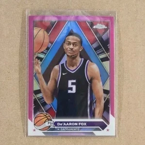 2023-24 Topps Chrome Pink De'Aaron Fox SP #117 Basketball Refractors Sacramento - Picture 1 of 2