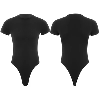 Para Hombres Tanga de Una Pieza Body Camiseta Entrepierna Camisa Leotardo Broches Pijama Foto 1 de 3