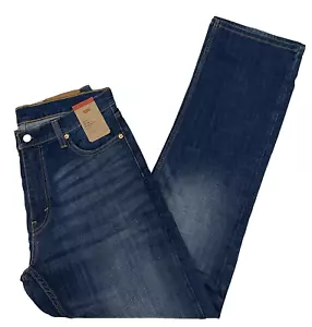 Levis 527 Slim Bootcut Stretch Mens Jeans 33X34 #0489 Blue W33L34 Levi New - Picture 1 of 11