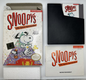 Snoopy's Silly Sports Spectacular Kemco Nintendo NES COMPLETE wManual HIGH GRADE