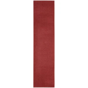 Nourison Essentials Indoor/Outdoor Brick Red 2'2" x 12' Area Rug, Easy Cleani... - Picture 1 of 9