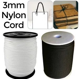 3mm Nylon Cord String Drawstring Thread Picture Hanging Tent Ropes Crochet Craft - Picture 1 of 22