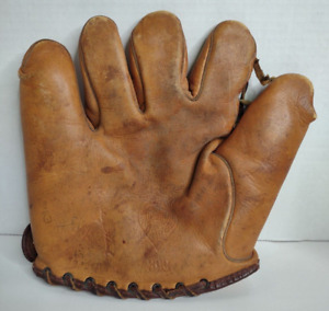 Vintage 1940s Dubow Leather Split Finger Baseball Glove Stanley Hack Model Lefty