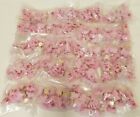 Wholesale Lot 240 Darice Craft Pink Miniature 1" Flocked Teddy Bears Red Heart