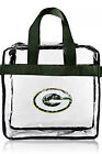 NFL Clear Tote Bag Green Bay Packers Football Message Stadium Bag Green&Gold NFL