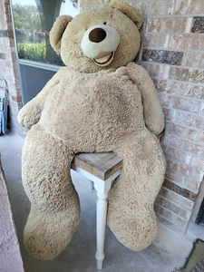 Teddy Bear Tan Beige Size 60" Jumbo Large Giant Stuffed Plush Body Pillow - Picture 1 of 7