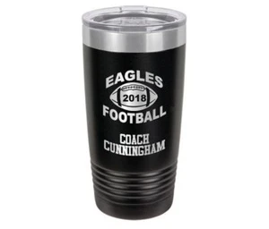 Football Coach // Personalized Engraved Travel Tumbler // Mug - Picture 1 of 12
