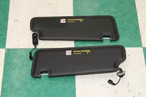 13-17 Continental Black Leather Overhead Roof Pair Left LH Right RH Sunvisor Sun - Picture 1 of 12