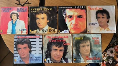 Michel SARDOU lot de 7 vyniles 45 tours 1977 1978 1979 1985 1987 - Photo 1/4