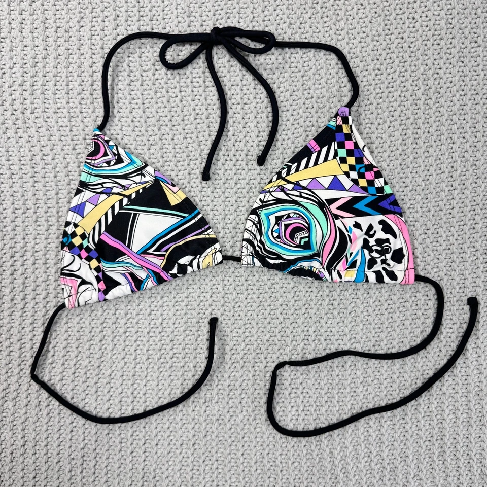 Top de Bikini de Colección Y2K Triángulo Cuerda Talla M Halter OP Multi Años 90 Grunge Hipster Punk Foto 1 de 4