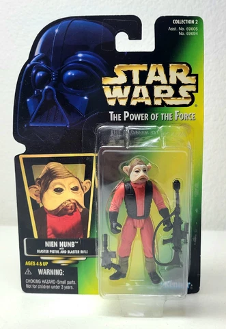 Star Wars NIEN NUNB 3.75" Action Figure Hologram 1997 Kenner POTF Green Card NEW Cover