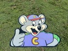 VINTAGE ORIGINAL CHUCK E CHEESE STORE FRONT ADVERTISING MARQUEE SIGN - Read Desc