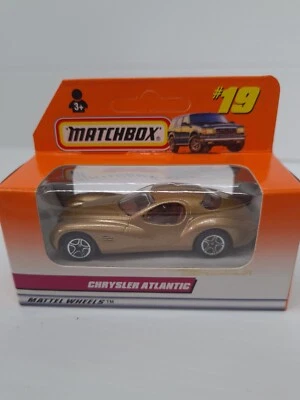 Vintage 1997 MATCHBOX Superfast Chrysler Atlantic concept gold #19 New In Box  - Image 1 of 4