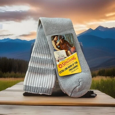 Calcetines de tubo extra largos Spalding de colección para hombre acrílico rendimiento deportivo 10-14 gris Foto 1 de 4