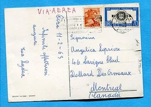1963 PACINOTTI £.70 + MICHEL.£.5 ann.ROMA, 11.02.63 per il CANADA (244686) - Picture 1 of 1
