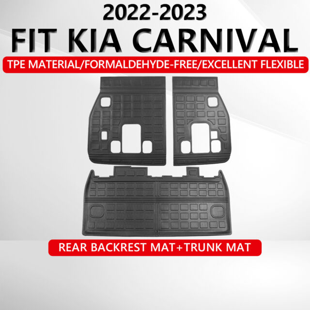 Thinzyou Cargo Mat Compatible with 2022-2024 Kia Carnival Trunk Mat Cargo  Liner Trunk Liner TPE All Weather Back Seat Cover Protector 2023 Kia