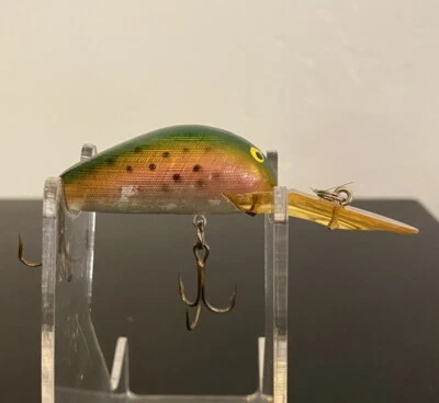 Vintage Bill Norman Deep Big Scooper Rainbow Trout Crankbait Fishing Lure - Image 1 of 4