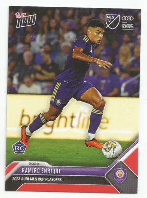 2023 Topps Now MLS Playoffs RAMIRO ENRIQUE Rookie Red RC SP /10 ORLANDO CITY SC - Image 1 of 2