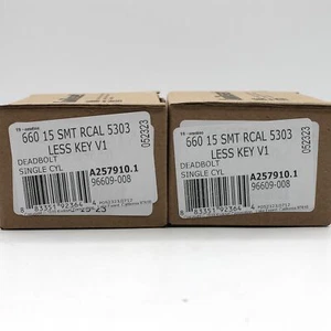 Kwikset Deadbolt monocilíndrico 660 15 SMT RCAL 5303 menos llave V1 96609-008 - Imagen 1 de 3