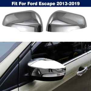 1Pair Chrome Rearview Side Mirror Shell Cover Cap For Ford Escape Kuga 2013-2019 - Picture 1 of 9