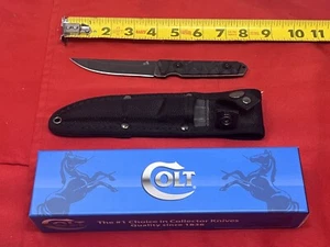 RARE/DISCONTINUED COLT CT673 YOROIDOSHI TANTO FIXED BLADE KNIFE WITH SHEATH - Picture 1 of 19