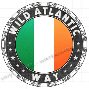 Imán redondo para nevera WILD ATLANTIC WAY Irlanda 🇮🇪 75x75 mm #M2631 - Imagen 1 de 1