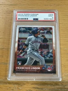 2015 Topps Chrome SP Francisco Lindor RC Mint PSA 9 - Picture 1 of 2