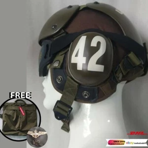 RÉPLICA DE CASCO DE TRIPULACIÓN DE CUBIERTA (MARCKING PERSONALIZADO A PETICIÓN) PARA MOTOCICLISTA O PERSONALIZADO + insignias - Imagen 1 de 16