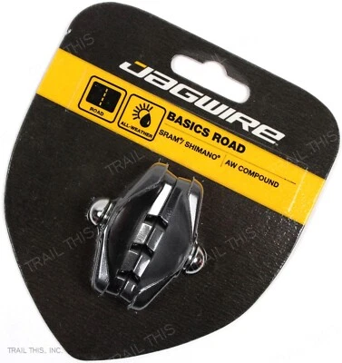 Jagwire Road Bike Caliper Brake Pads Threaded Shoes All-Weather for SRAM/Shimano - Image 1 of 3