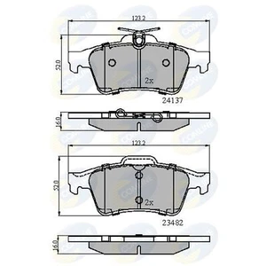 For Volvo V40 T2 Genuine Comline Rear Brake Disc Pads Set - Picture 1 of 11