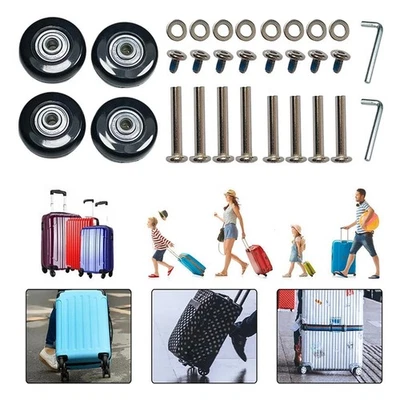 4 Stück Kofferrollen Ersatzrollen, 50X18Mm Gummi Gepäckkoffer Rad Koffer, Ersatz - Bild 1 von 4