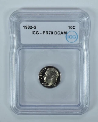 1982-S Roosevelt Dime PR70 DCAM ICG *4745 - Image 1 of 4