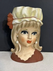 Vaso ceramica testa di donna vintage Inarco ragazza donna E5624 - Foto 1 di 8