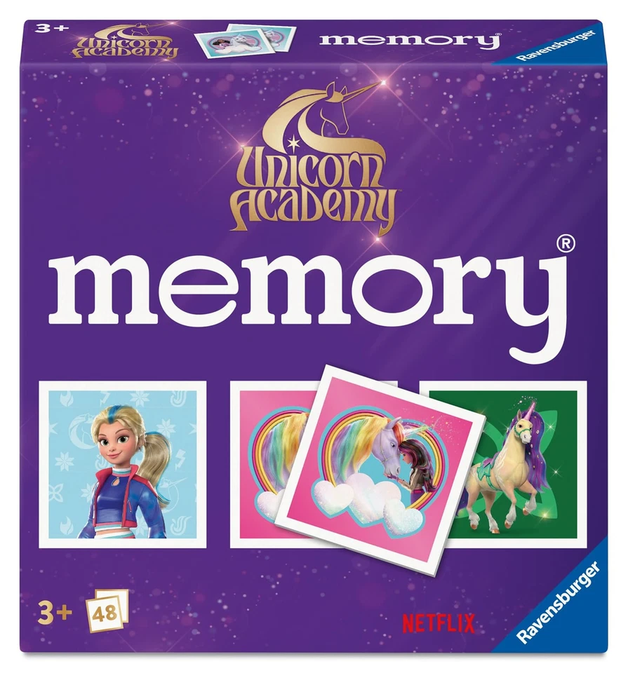 Ravensburger Unicorn Academy Mini Memory Game for Kids Age 3 Years Up - 2 to 6 P - Photo 1/4