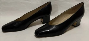 Zapatos de salón Etienne Aigner Time para mujer talla 8 N de cuero negro con puntera en bloque España - Imagen 1 de 11