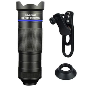 36X Phone Camera Telephoto Lens Zoom Macro Fisheye Wide Angle Lens Telescope - Photo 1 sur 23