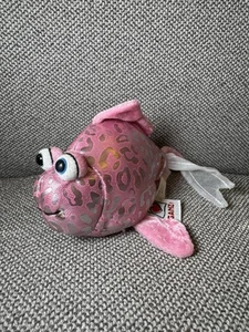 Ganz Webkinz Lil Kinz PINK GLITTER FISH HS525 NO CODE Plush Stuffed Animal Toy  - Picture 1 of 6