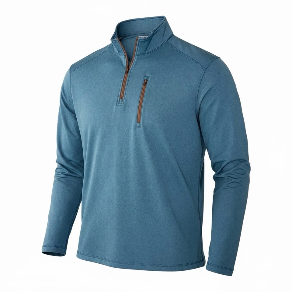 Pullover Roundtree & Yorke 1/4 Cremallera Para Hombres XLT Alto Rendimiento Golf Cuello Simulado Foto 1 de 4