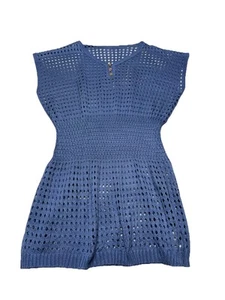 Cupshe Women’s Cover Up For Swimsuits Blue Size Small See Through Cover Up - Picture 1 of 6