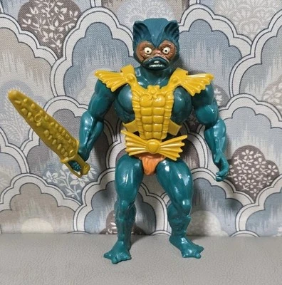 Vintafe Mer-Man 100% Completo He-Man Masters of the Universe MOTU 1982 Cabeza Suave Foto 1 de 4