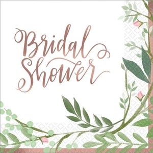 Bridal Shower Paper Cocktail Napkins x16 Serviettes Party Table Decorations - Picture 1 of 3