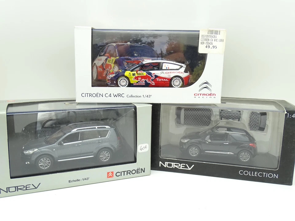Norev 1/43 - Lot de 3 Citroen : DS3 - C Crosser - C4 WRC - Photo 1/1