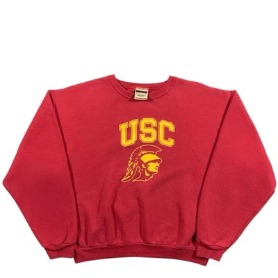 Suéter Vintage Años 90 USC Trojans College Cuello Redondo Talla Mediana Foto 1 de 4