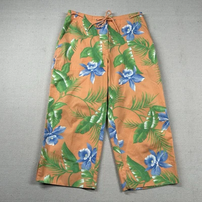 Lauren Ralph Lauren Pants Womens 4P Clamdigger Capri All Over Print Tropical Vtg - Image 1 of 4