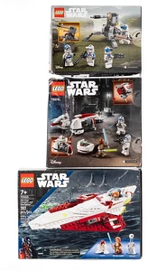 LEGO Star Wars 75333 Obi-Wan Kenobi, 75373 BARC Speeder y 75345 501st Clone - Imagen 1 de 4