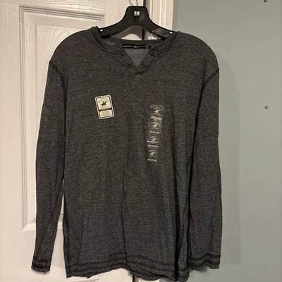 Beverly Hills Polo Club Men’s M Gray Long Sleeve Pullover - Image 1 of 2