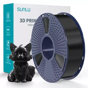 SUNLU 1,75MM PETG Czarny 1KG / 2,2LBS Filament Drukarka 3D Materiały eksploatacyjne - Zdjęcie 1 z 24