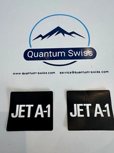 Juego de 2 calcomanías de vinilo genuinas vintage JET A-1 Cessna Piper Beech - Imagen 1 de 6